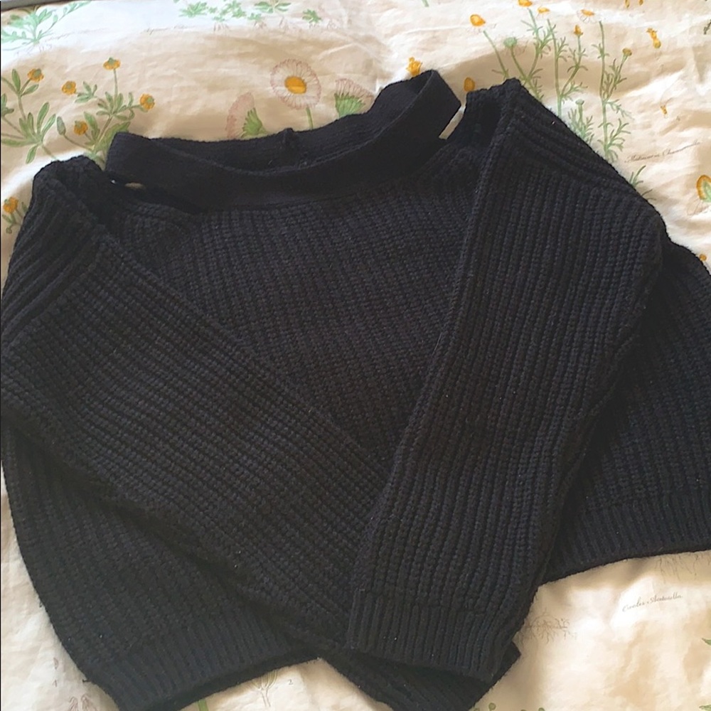 Forever21 black cutout sweater